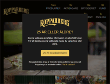 Tablet Screenshot of kopparbergs.se